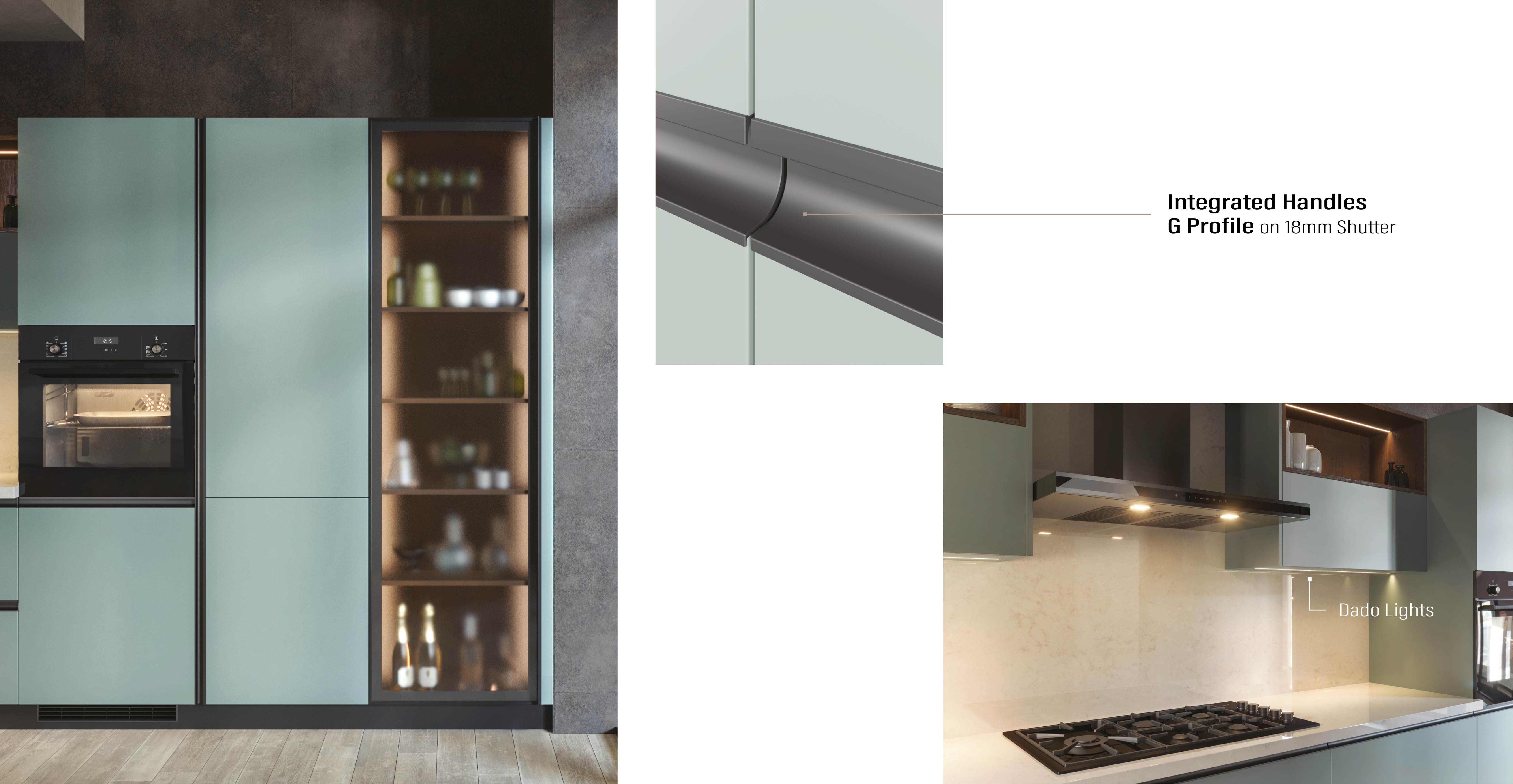 Aristo Eva Calypso: Minimalist Sage Green Kitchen