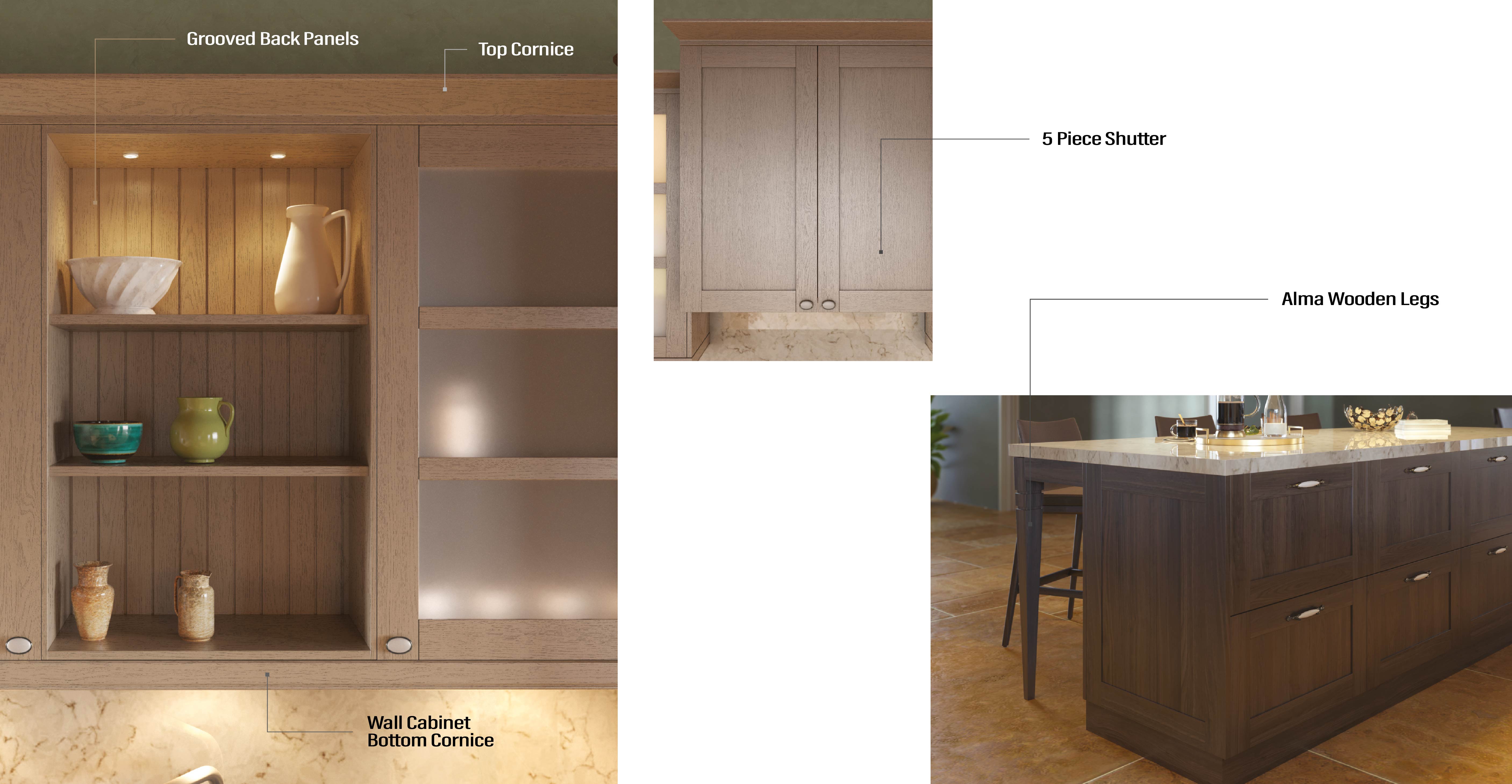 Aristo Alma Kitchen: Sophisticated Grey & Beige Modular Designs